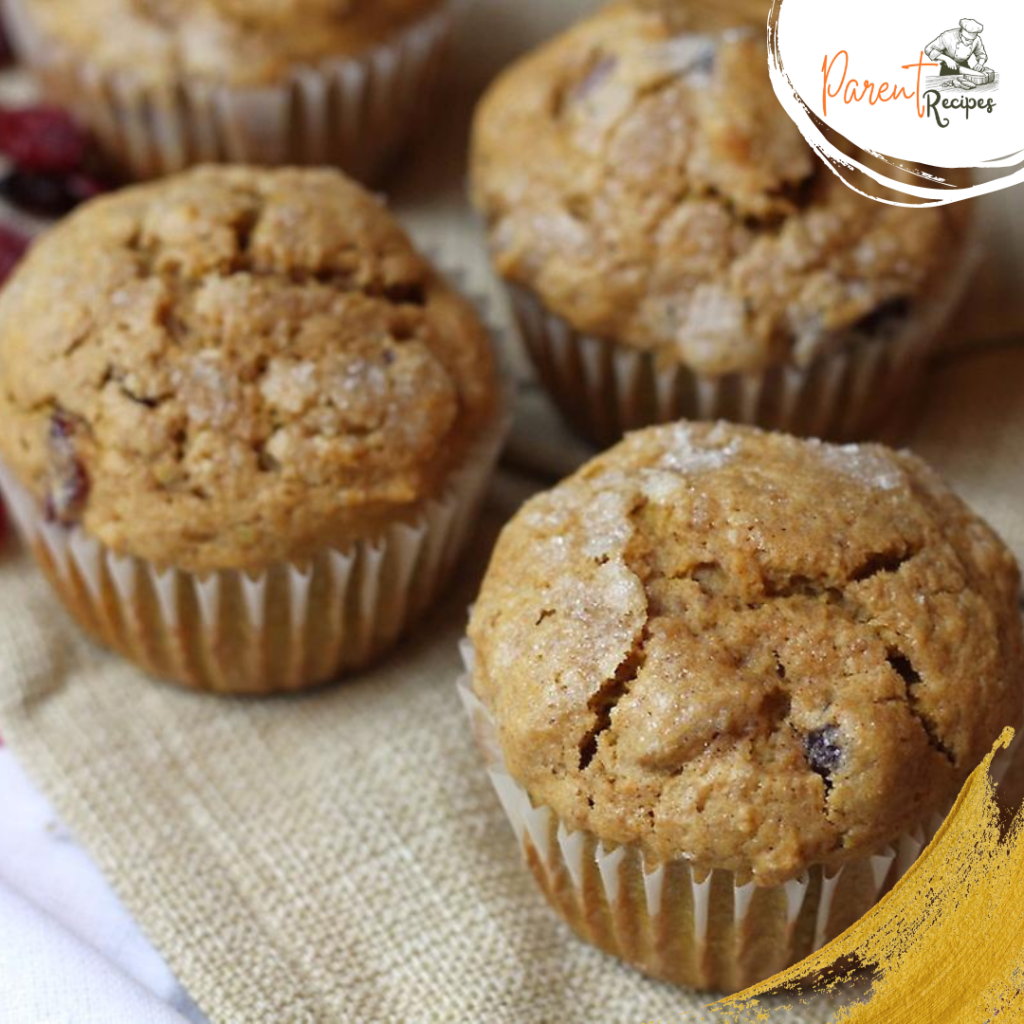 Basket of bran muffins with various mix-ins like nuts and dried fruit