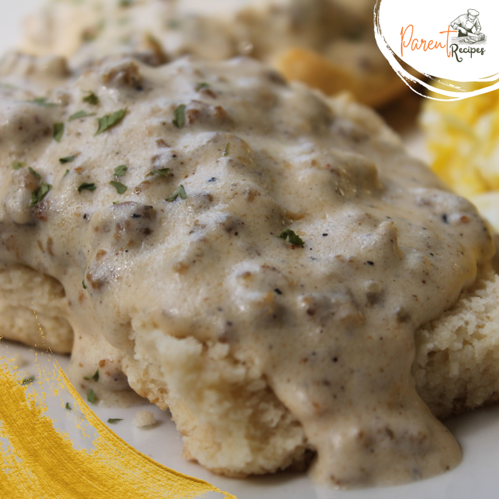 Step-by-step process showing 6 Simple Tips for Making the Best Sausage Gravy and Biscuits.