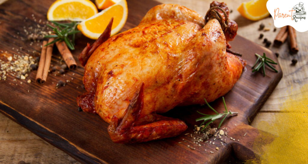 Chopping rotisserie chicken for a healthy salad